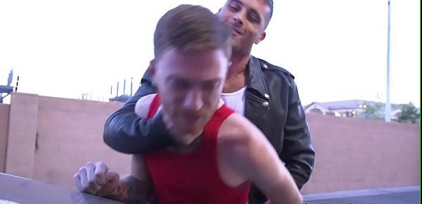  Ripped bdsm dom restrains and gags ginger sub